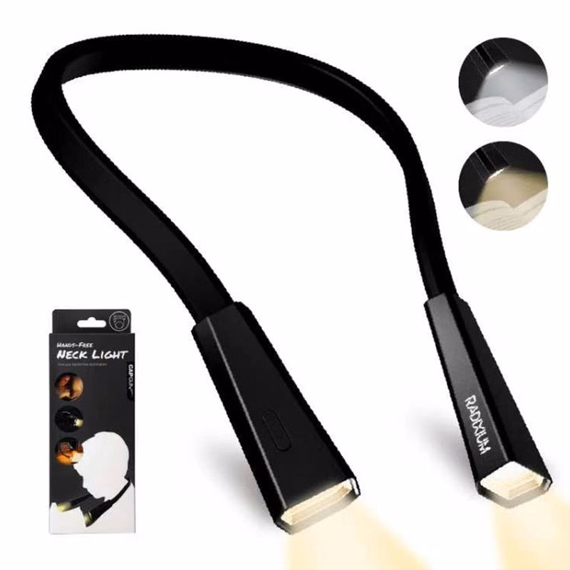 Flexible Foldable LED Neck Book Light w/ USB Charging