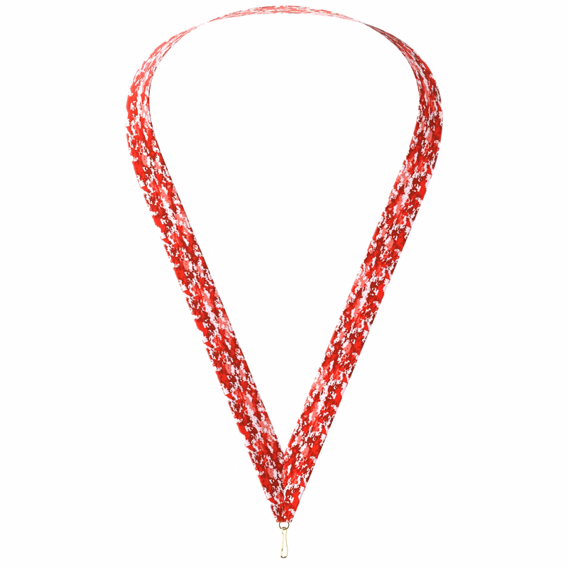 7/8" x 34" Sublimated Red Camo Neckband w/ Quick Clip