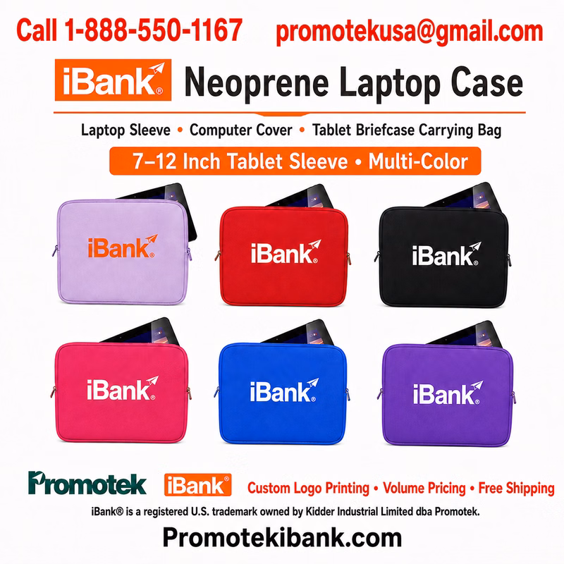 iBank ® 10" Neoprene Zippered Case