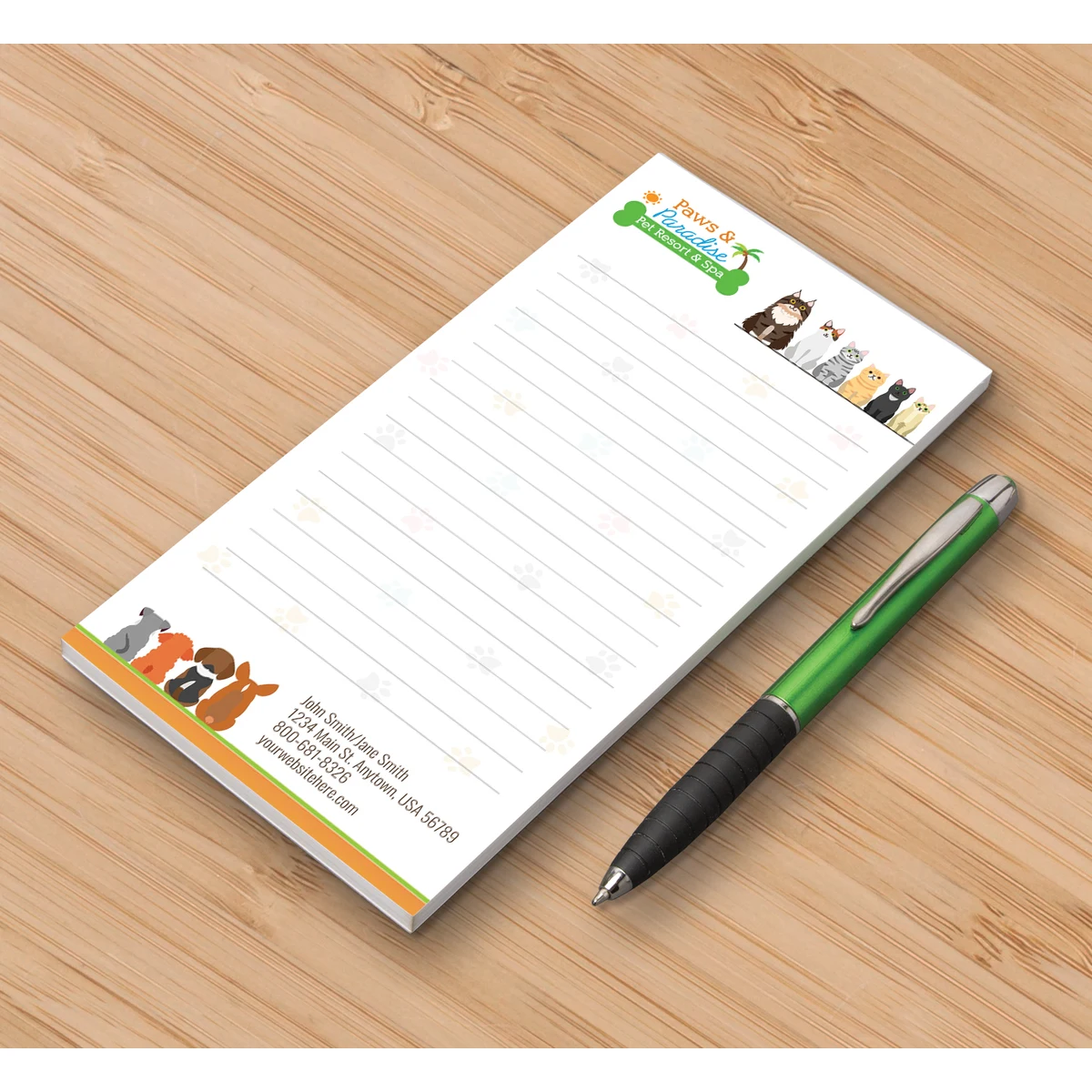 Full Color Custom Notepads - 25 Sheets (3" x 6") 1