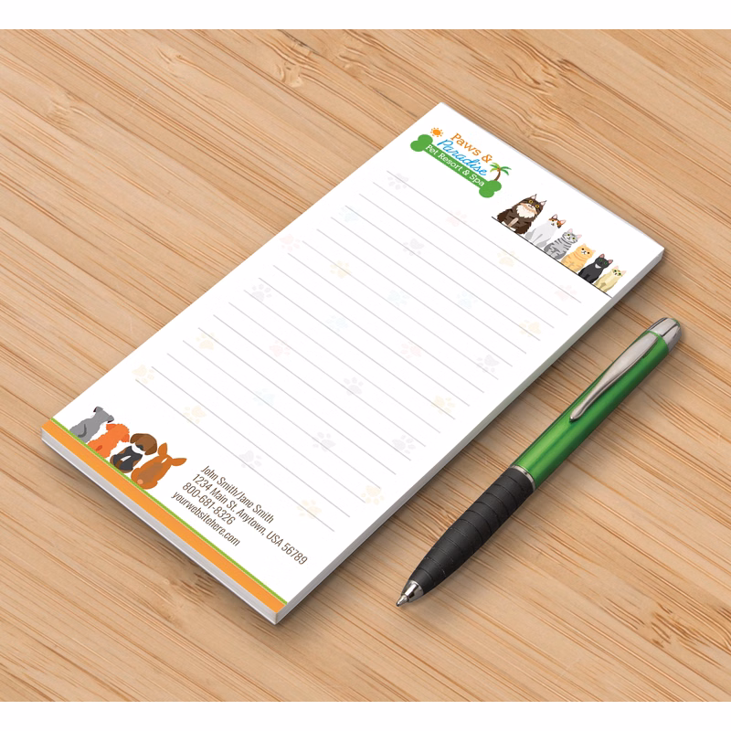 Full Color Custom Notepads - 25 Sheets (3" x 6")