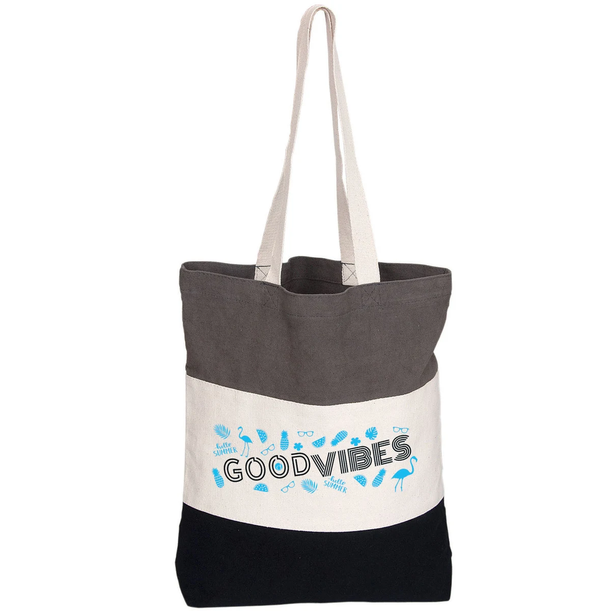 Tri-Colour Cotton Tote 1