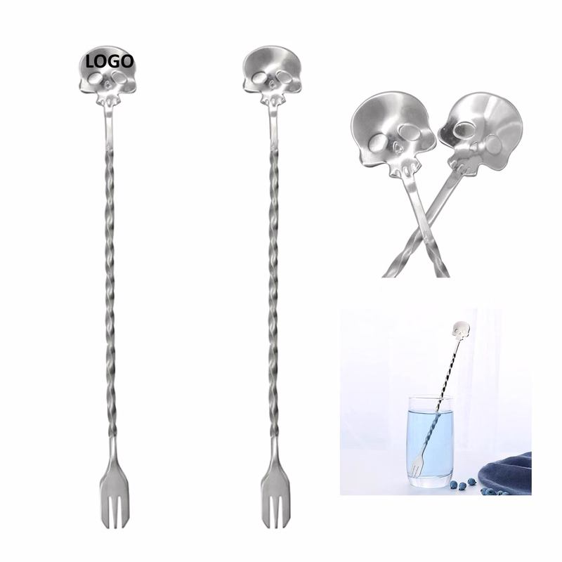 Skull Shaped Long Handle Bar Fork