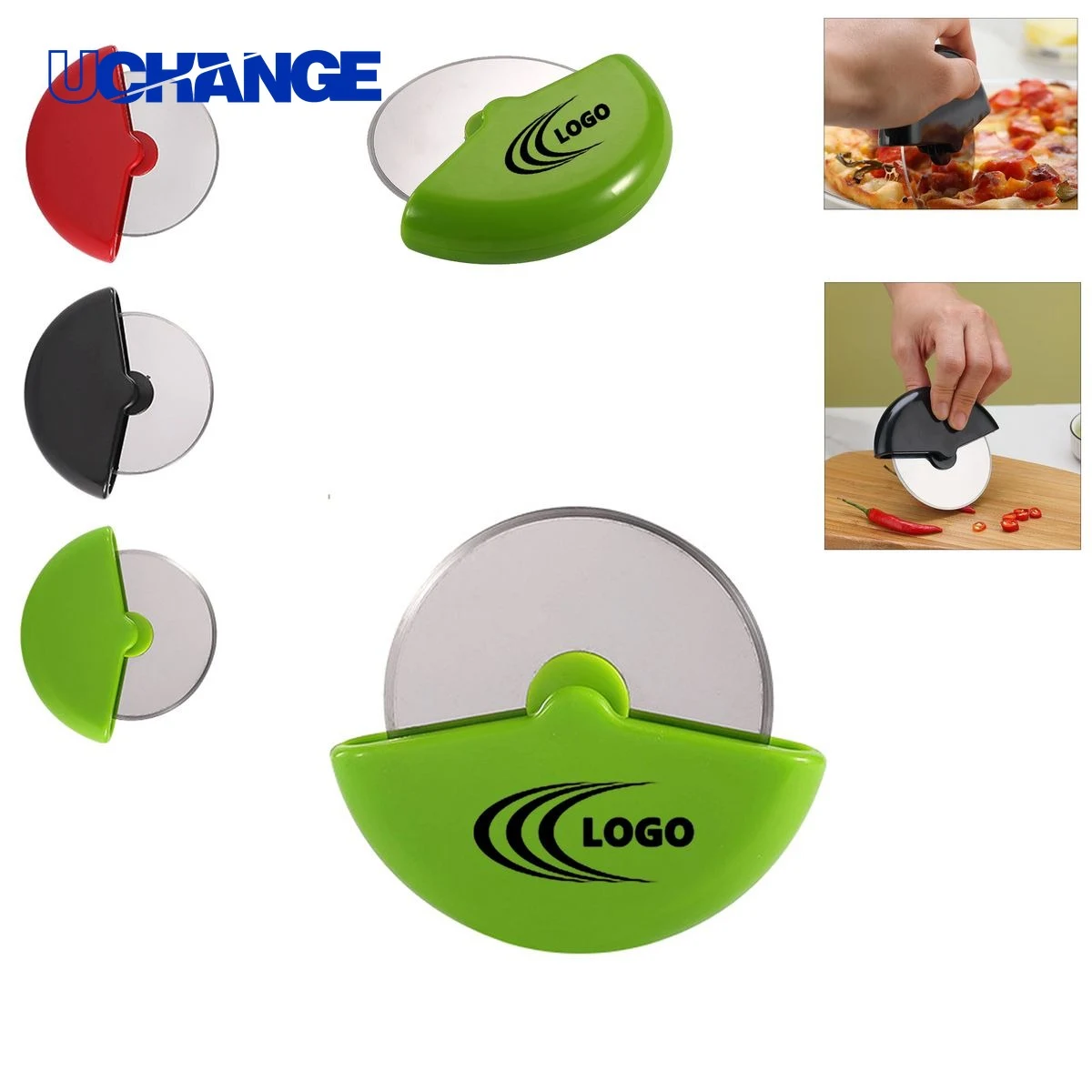 Customizable Stainless Steel Roller Pizza Cutter Tool 1