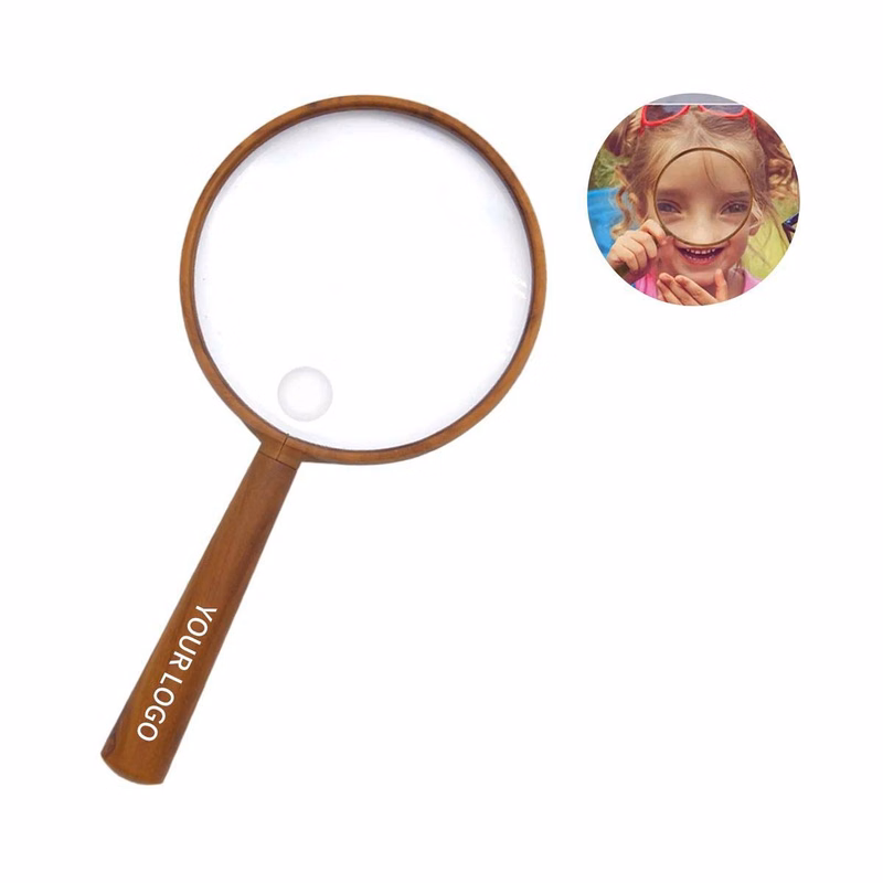 Portable Wood Grain Magnifying Glass for Daily Use