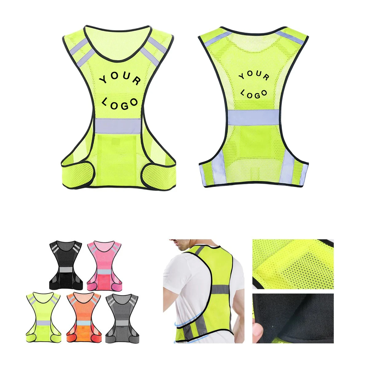 22 Inch Polyester Reflective Vest for Night Activities 1