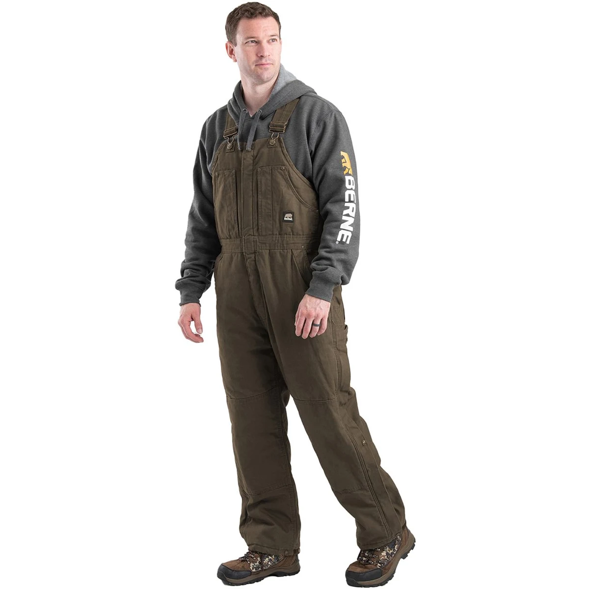 Men's Heartland Insulated Washed Duck Bib Overall - B377 1