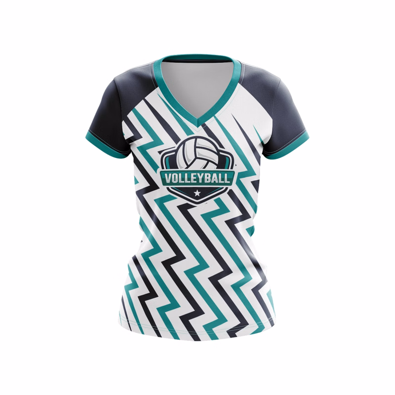 Women's Premium Full Sublimation Volleyball Cap Sleeve Jersey - Birdseye Mesh