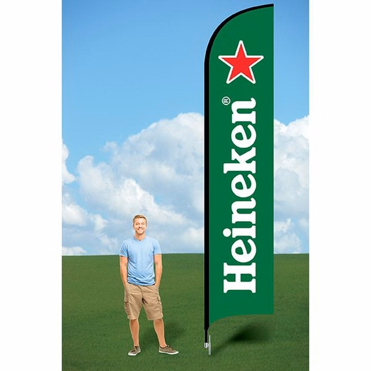 15ft Customized Flag with Ground Stake-Double