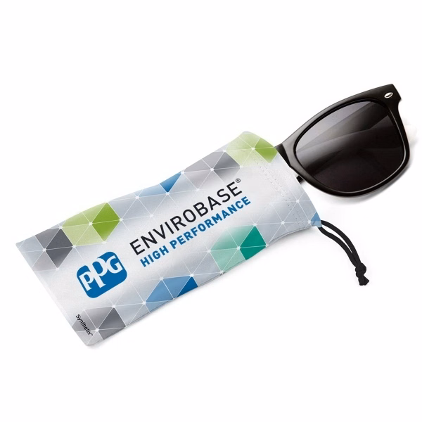 Synthetix Microfiber Drawstring Bag (3.5"x 7") - Full Color, Full Bleed, FRONT and BACK