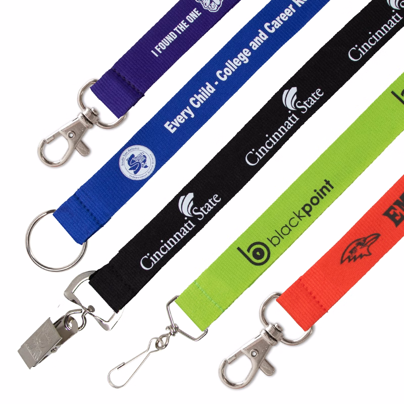 1" Flat Polyester Lanyard - 3 Day Rush Production