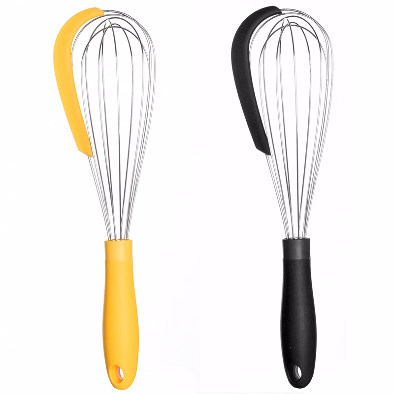 Stainless Steel Egg Beater With Silicone Spatula
