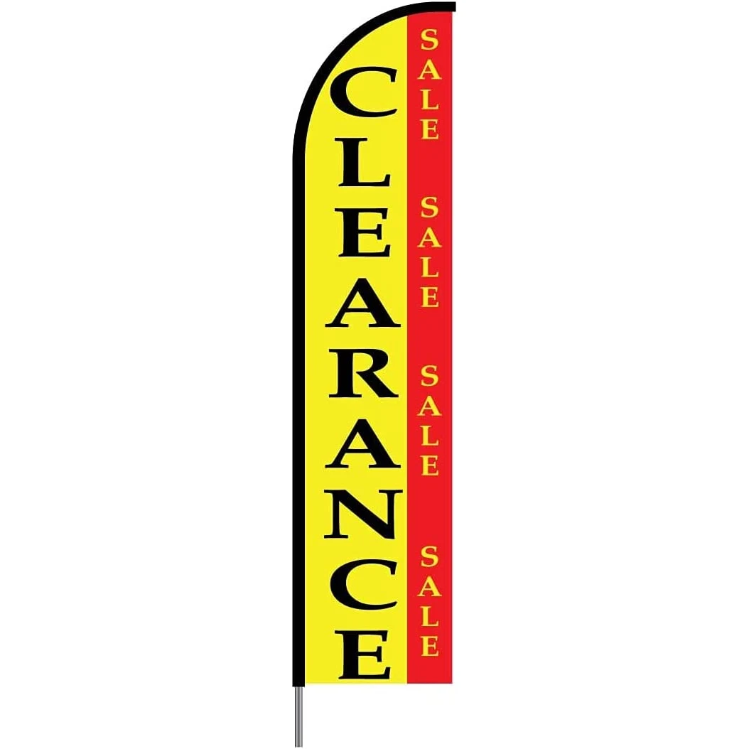 Clearance Sale Flag Kit 15' Feet Feather Flag Sign sale flag Outdoor Banner 1