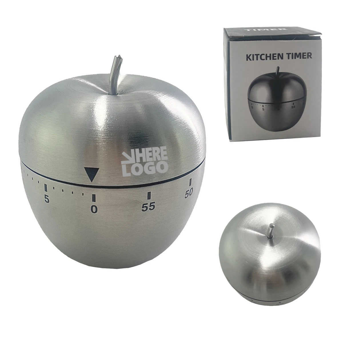 Compact Fruit Style Stainless Steel Timer, custom kitchen gadget with logo imprint 1