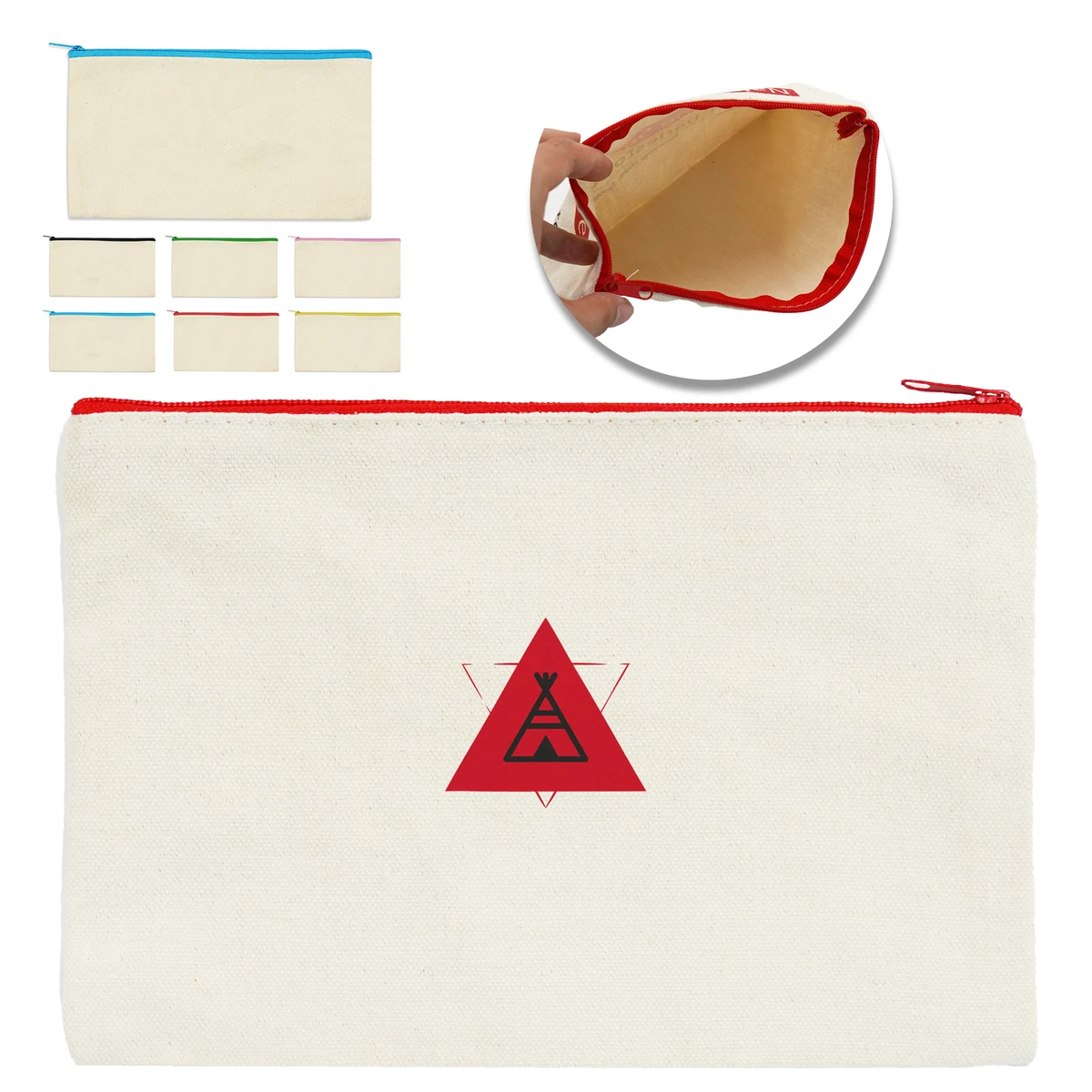 Zipper Canvas Pen Case ?C Durable Pencil Storage Bag 1