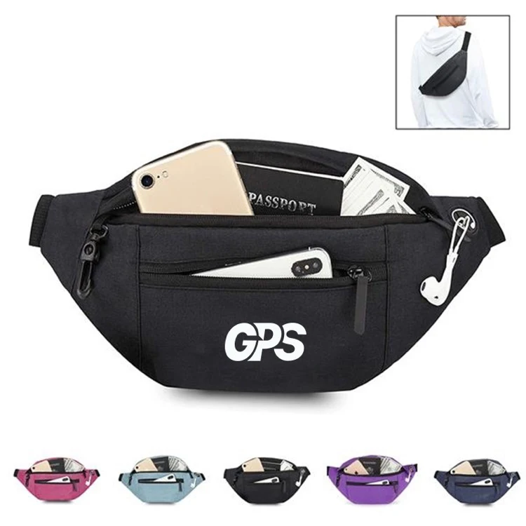 7 7/8 " Unisex Oxford Fanny Pack With Zipper 1