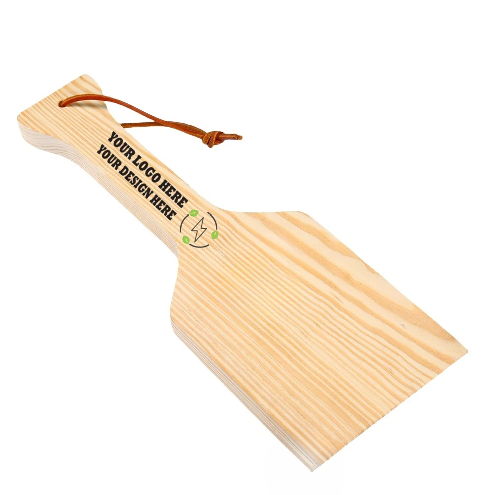 Bamboo Wooden BBQ Scraper Tool 1
