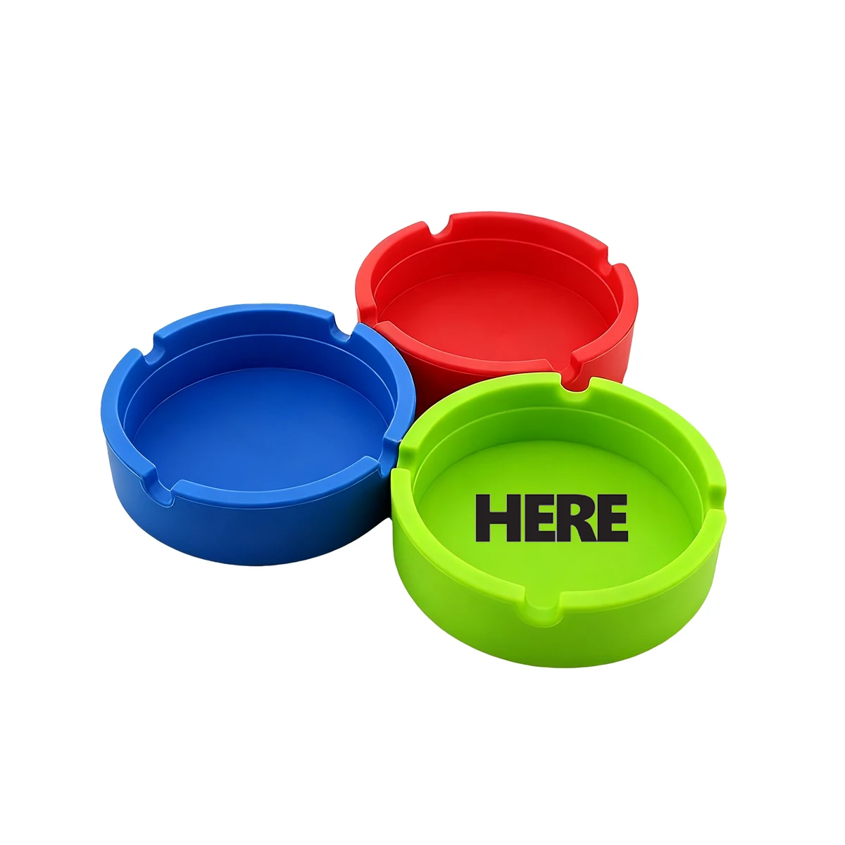Soft Silicone Round Creative Heat-Resistant Ashtray 1