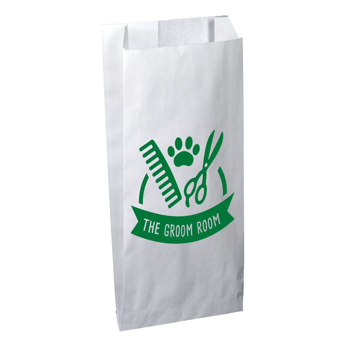 One Color 2-Sided Merchant Paper Bag with Gusset (5" x 10" x 2") 1