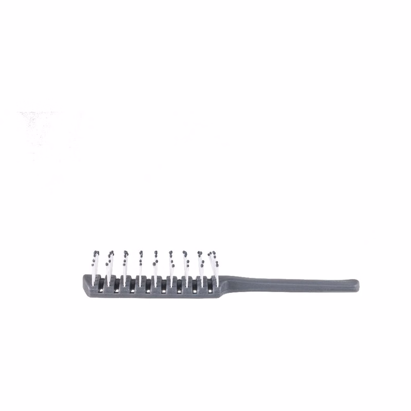 Vented Hairbrush - Plastic Bristles Gray 8"