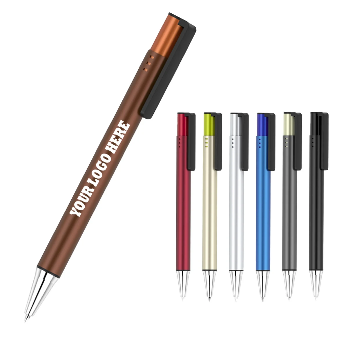 Retractable Aluminum Pen With Clip 1