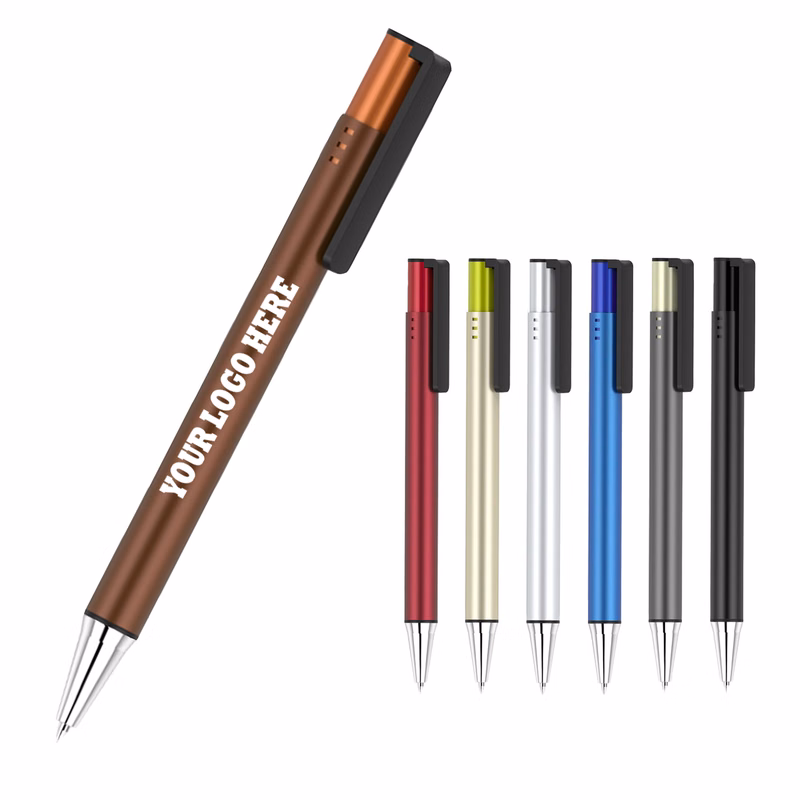 Retractable Aluminum Pen With Clip