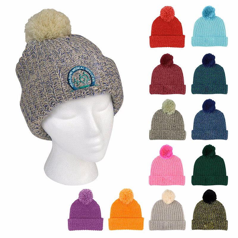 Grace Pom Beanie With Cuff