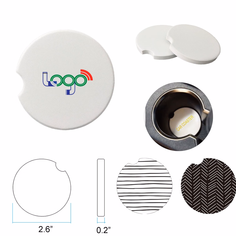 Promotional Ceramic Auto Cup Holder Coaster