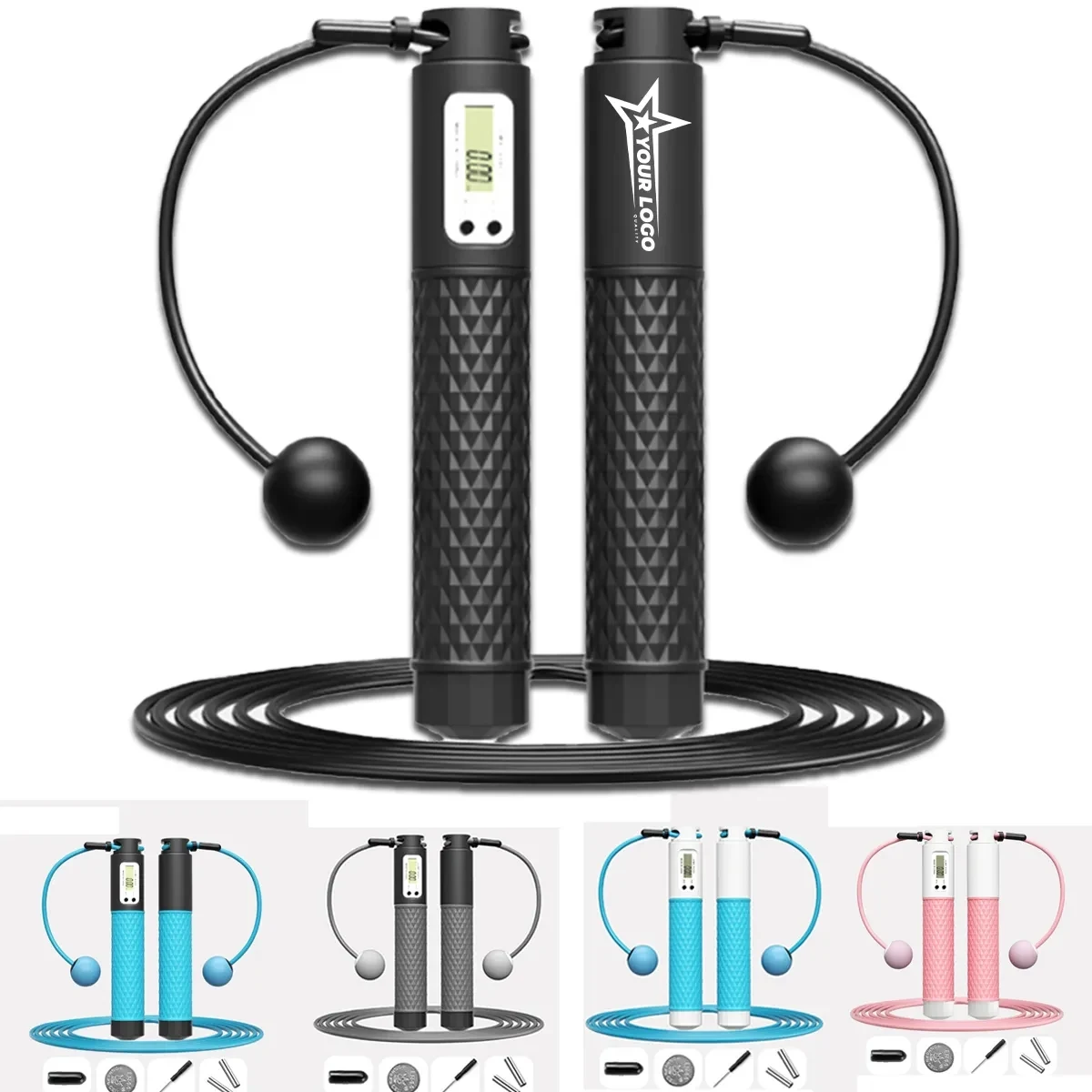 Cordless Weighted Smart Counting Dual-Purpose Jump Rope 1