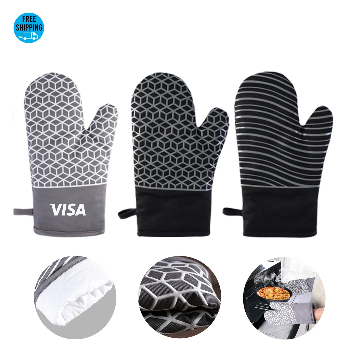 Anti-Slip Oven Mitt - OCEAN 1
