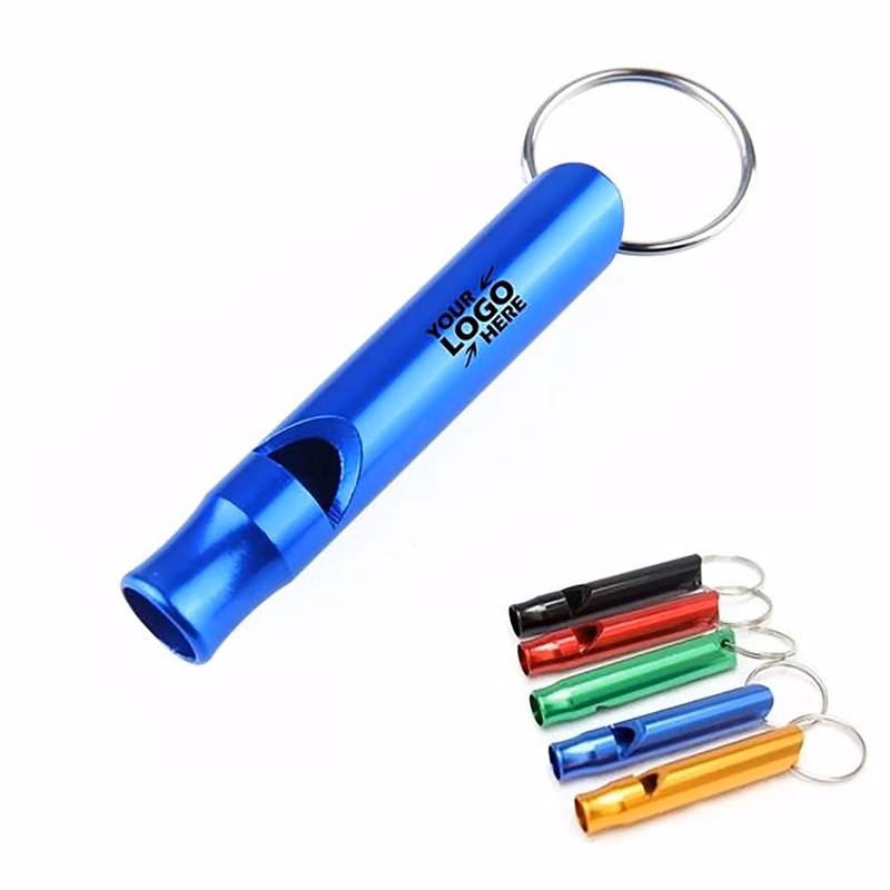 Promotional Metal Whistle Keychain Rings