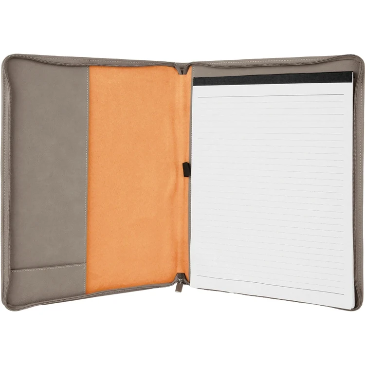 Gray Faux Leather Portfolio 1