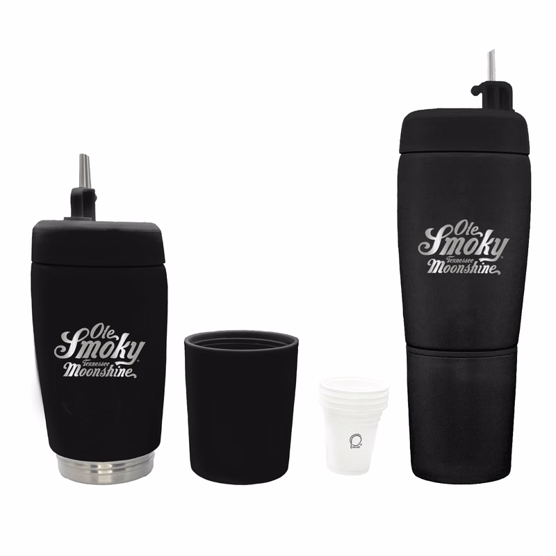 Pour Caddy 20 OZ Flask Set - Laser Engraved