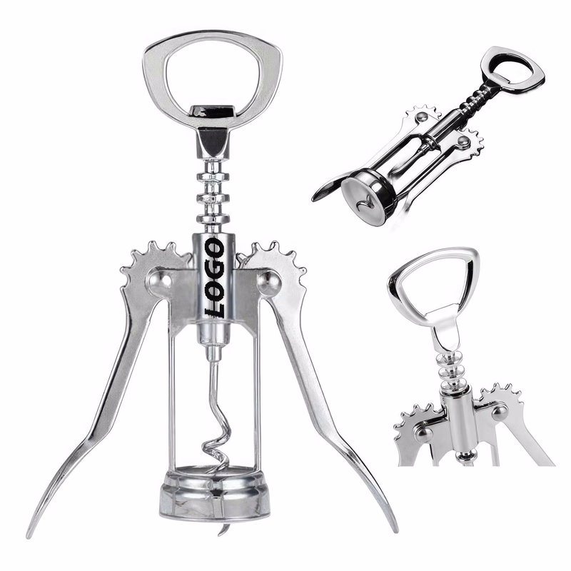 Custom Stainless Steel Wing Corkscrew Wine Bottle Opener