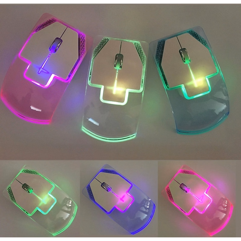 Transparent Flashing Wireless Mouse