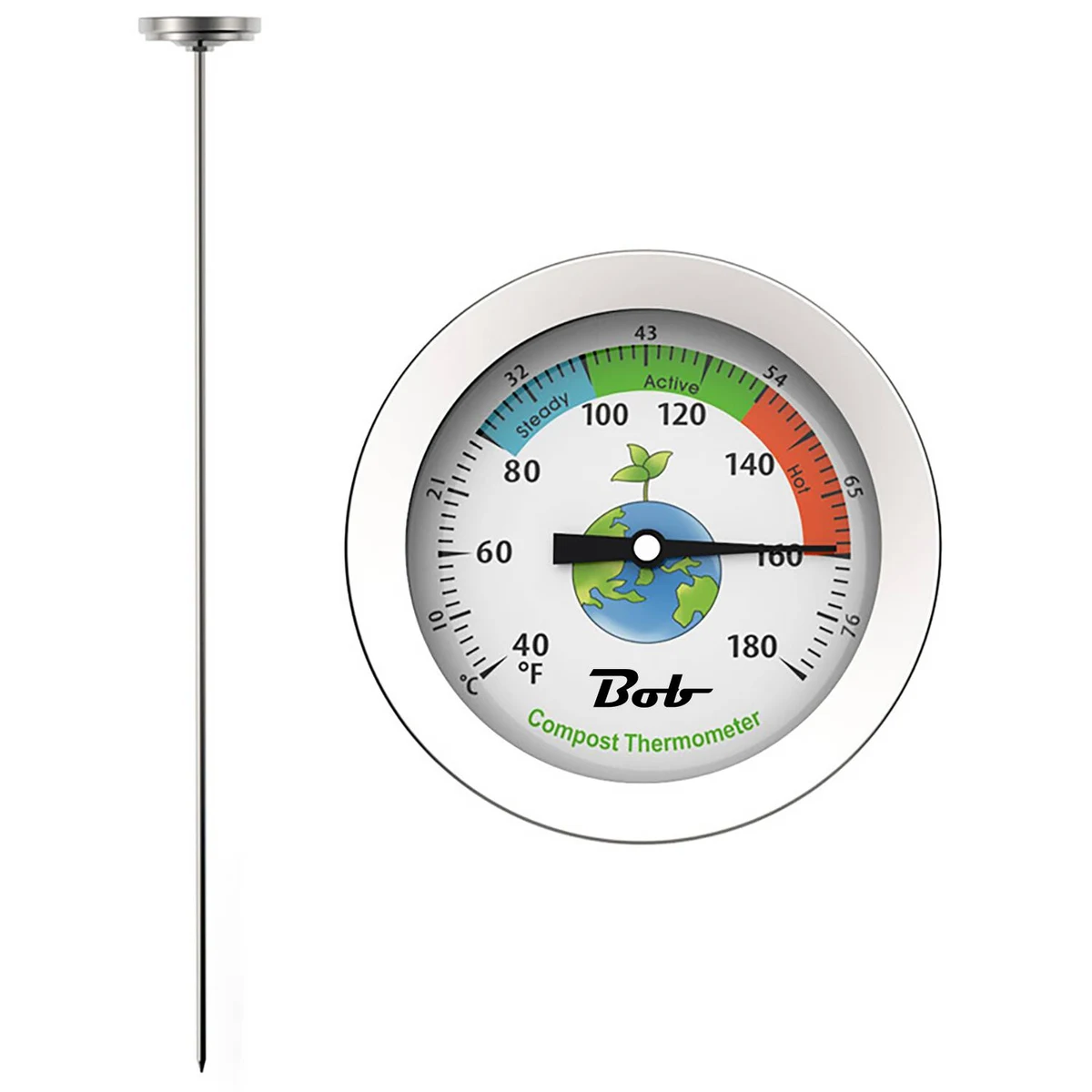 Thermometer w/ Stainless Steel Testing Probe 1