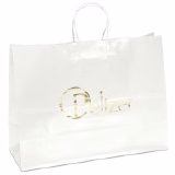 Aubrie™ - Gloss Shopper - White - Foil Print