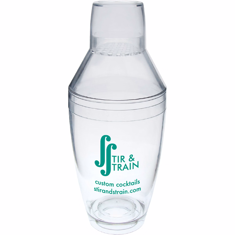 8oz 3 Piece Martini Top Plastic Cocktail Shaker