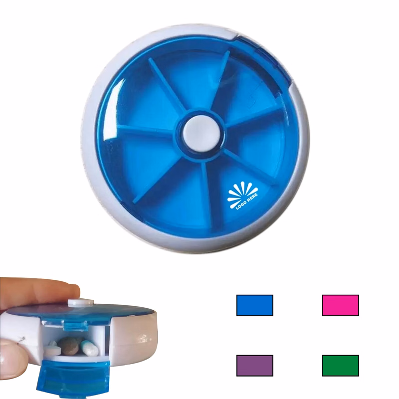Portable Sealed Moisture-Proof 8-Grid Wheat Straw Pill Box