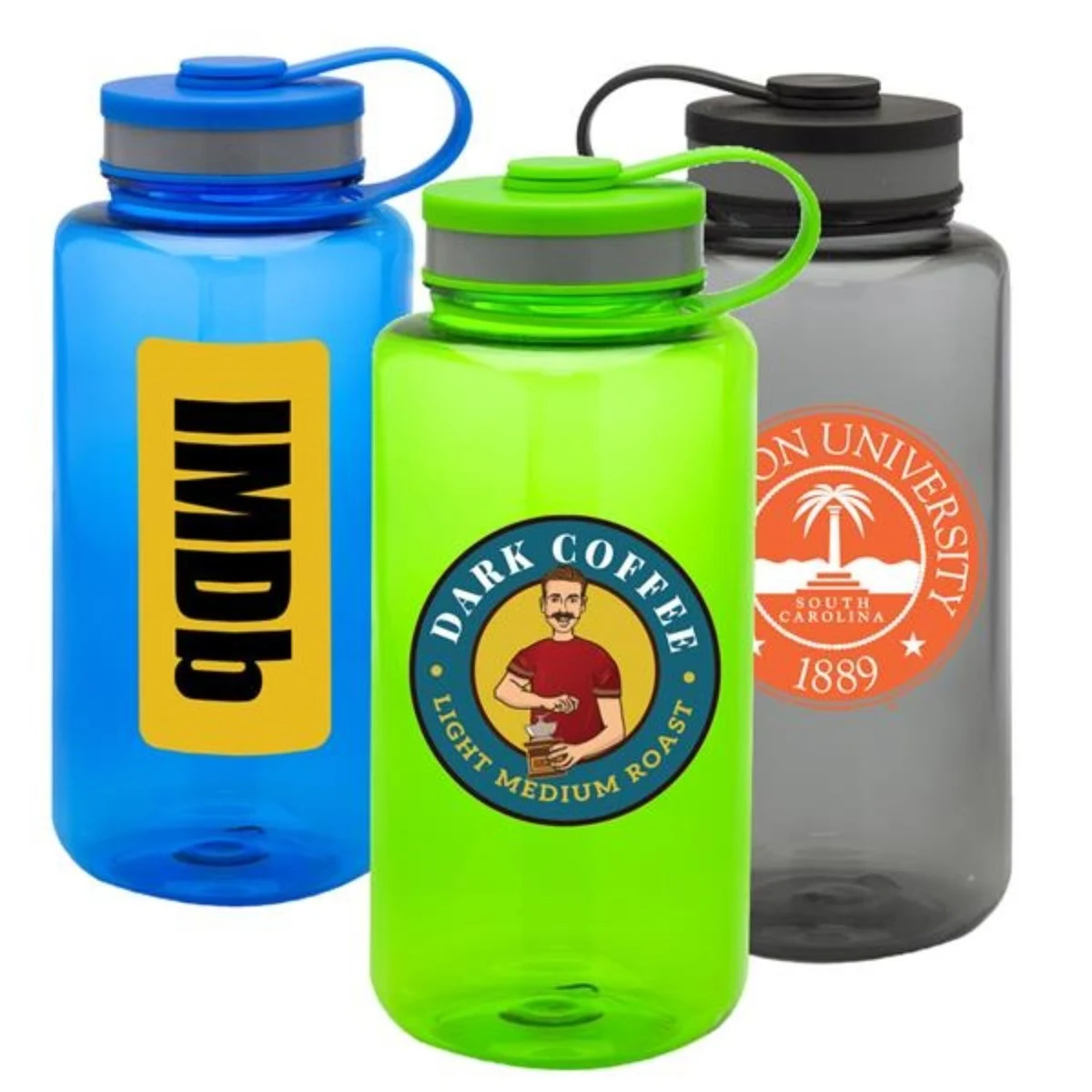 Wide Mouth Sports Bottles -38 oz Water Bottle w/ Custom Logo 1
