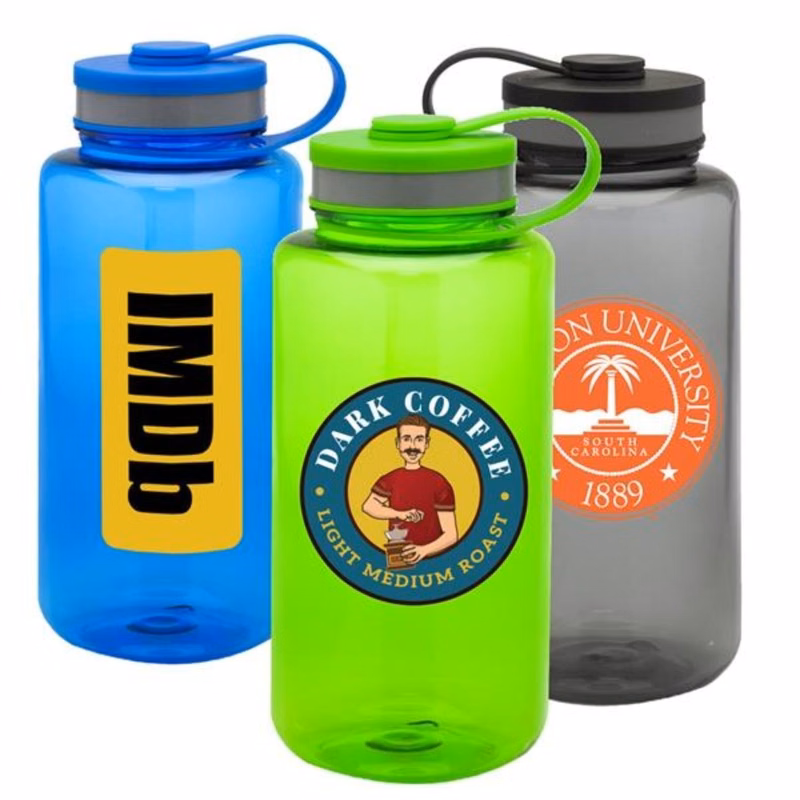 Wide Mouth Sports Bottles -38 oz Water Bottle w/ Custom Logo