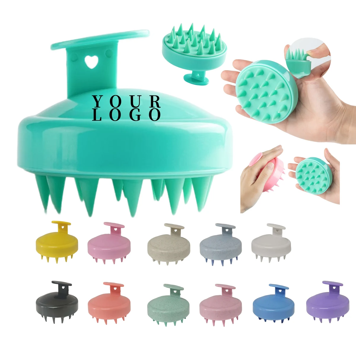 Soft Scalp Massage Brush Flat Head Shampoo 1