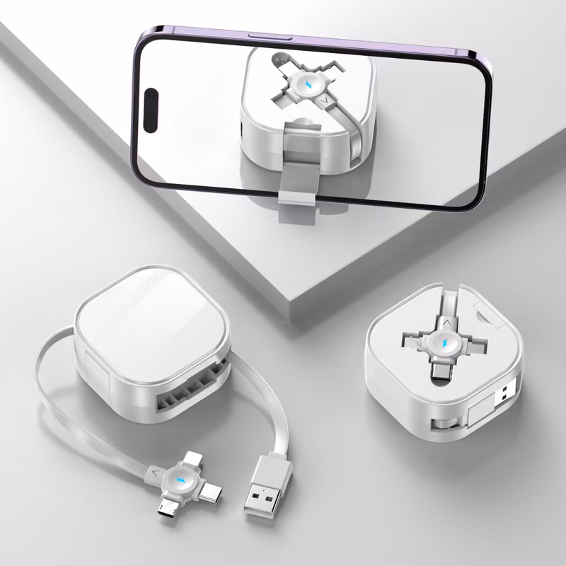 3 in 1 Stand Retractable Cable