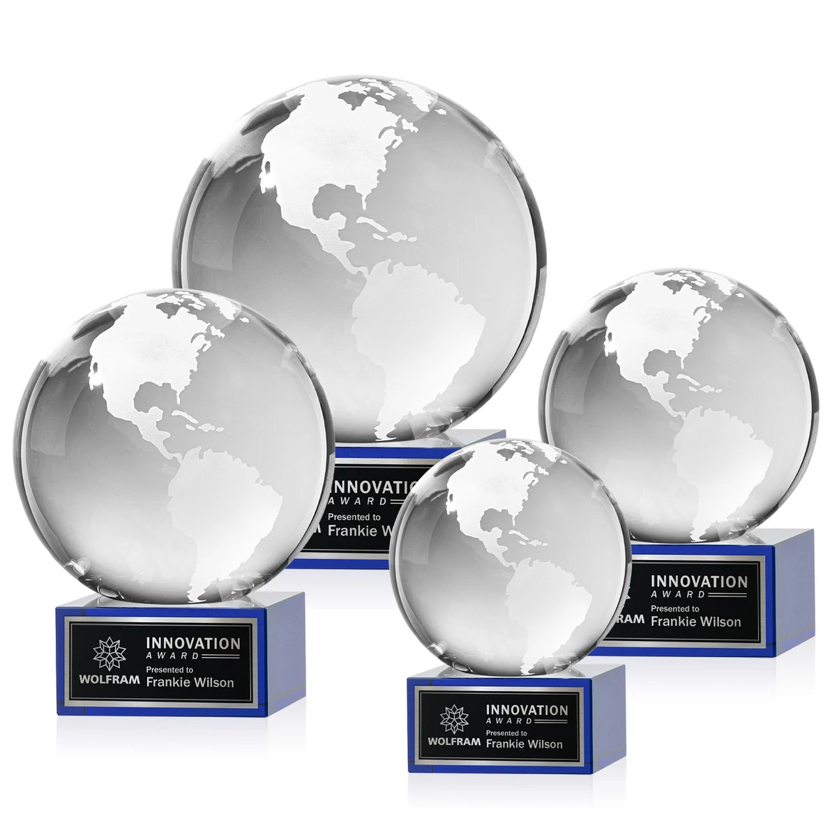 Globe Award on Hancock Base - Blue 1