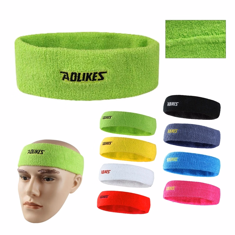 SM00048 - Cotton Terry Flexible Yoga Sport Sweat Headband/ Headwrap