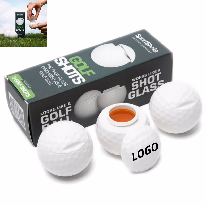 1.5oz Golf Ball Shaped Shot Bottle