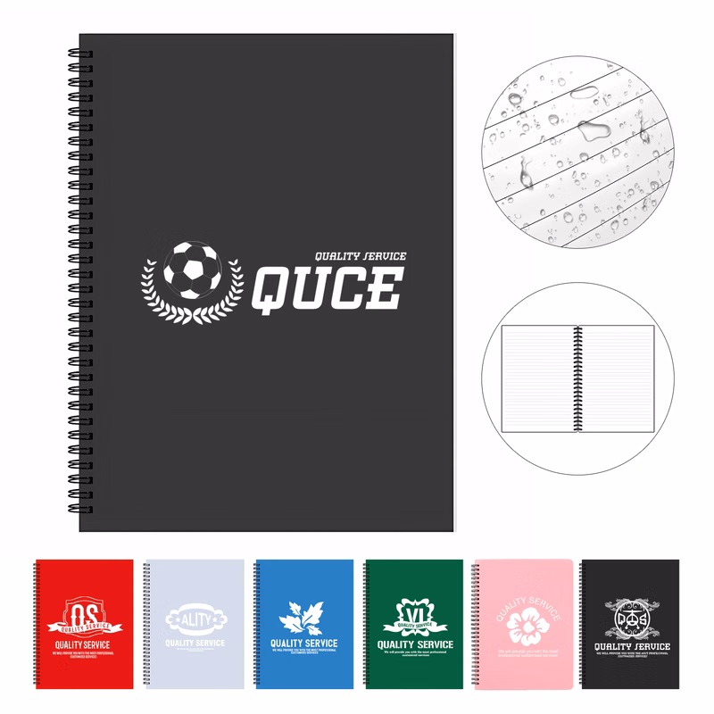 Reusable A5 80 Sheet Waterproof Lined Spiral Notebook
