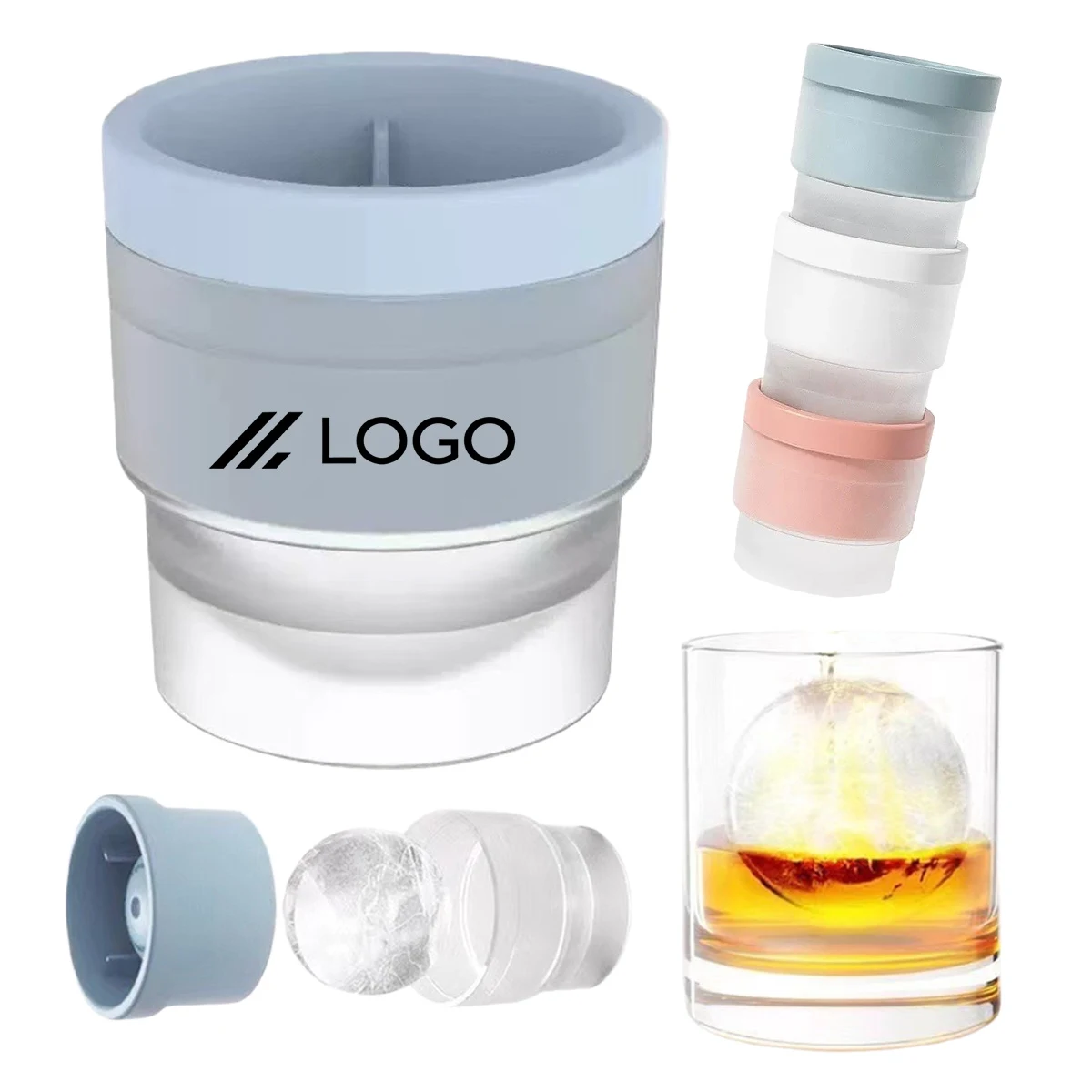Compact Round Ice Cube Tray 1