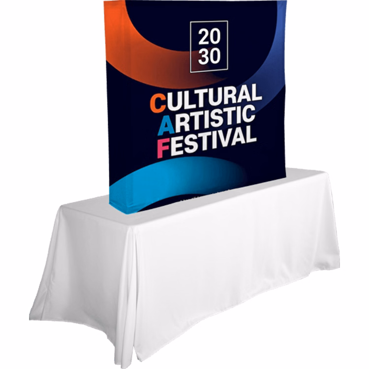 60"w x 60"h x 12"d Table Top Expandable Backdrop Display