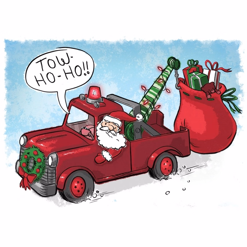 TowHoHo Automotive Holiday Cards